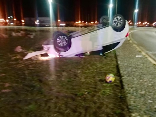 Playa Unión: manejaba con 2,05 g/l de alcohol en sangre, volcó en la Doble Trocha y salió ilesa