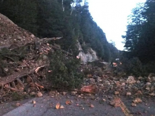 Derrumbes en la Ruta 40: interrumpieron totalmente el tránsito entre El Bolsón y Bariloche