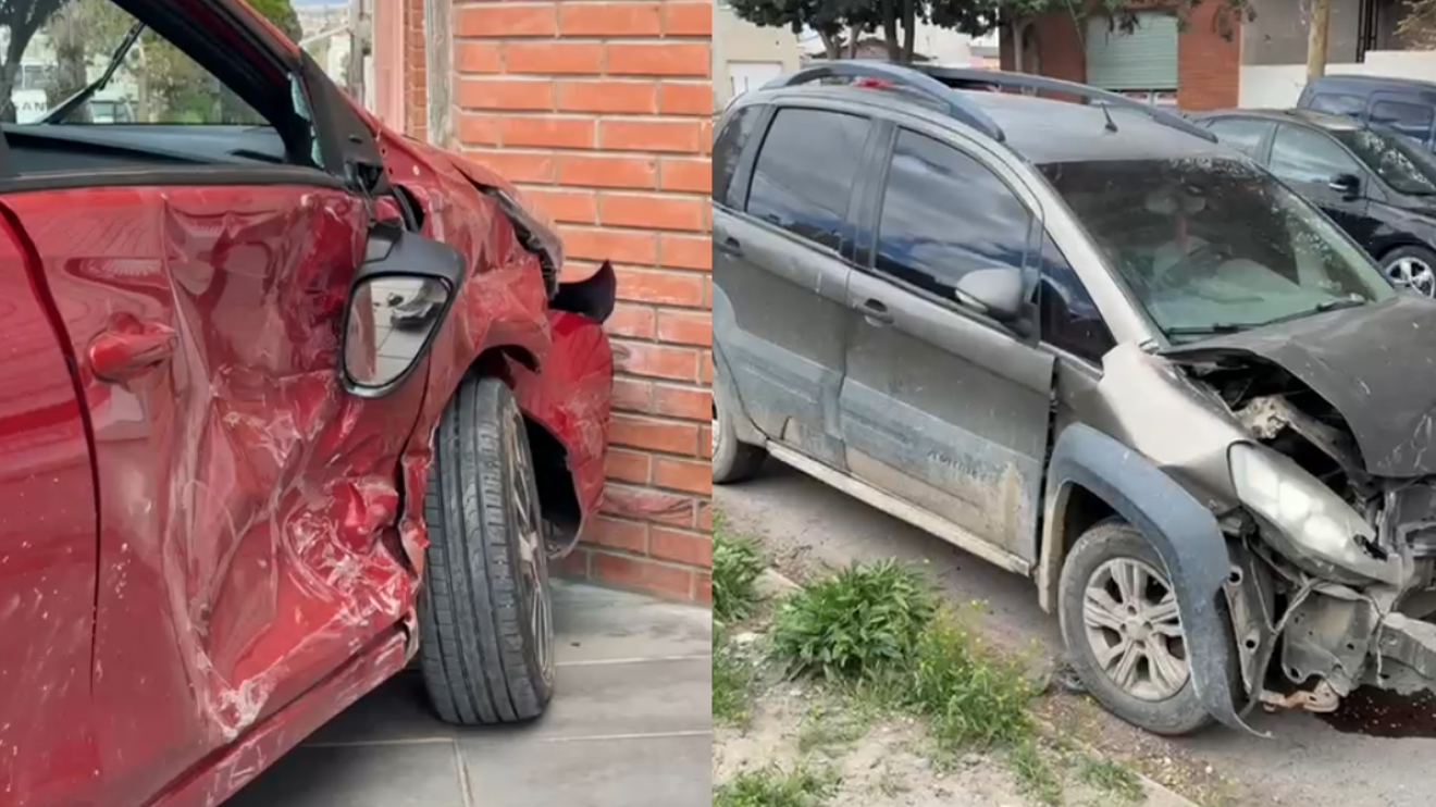 Impactante accidente en Trelew: dos autos quedaron destrozados y una conductora terminó en el hospital